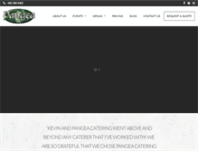 Tablet Screenshot of pangeacatering.com
